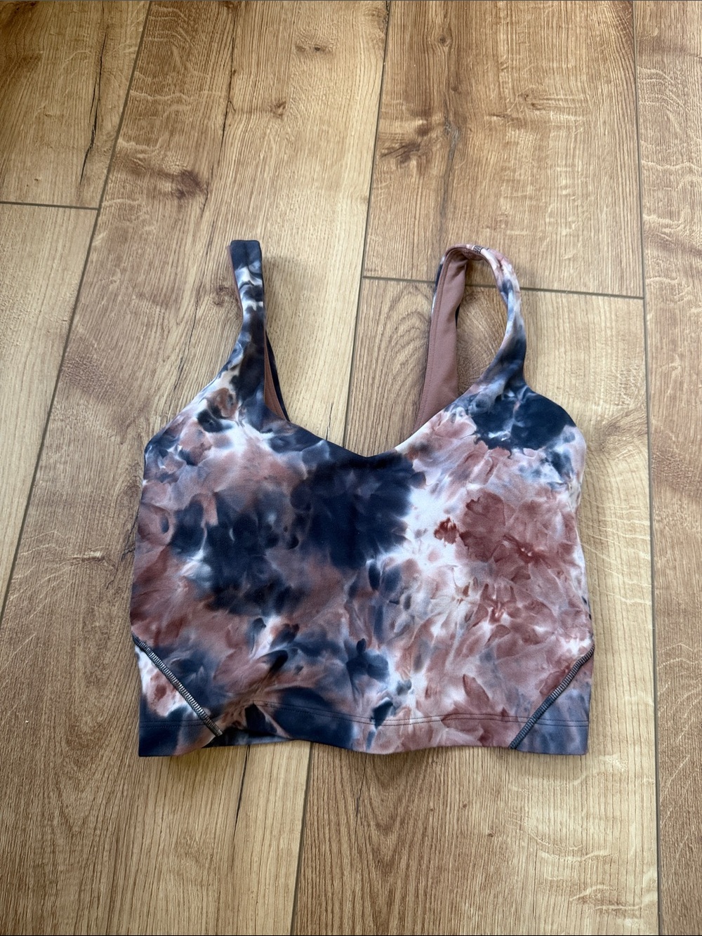 lululemon athletica Tie-Dye Sports Bra in Black and Brown
